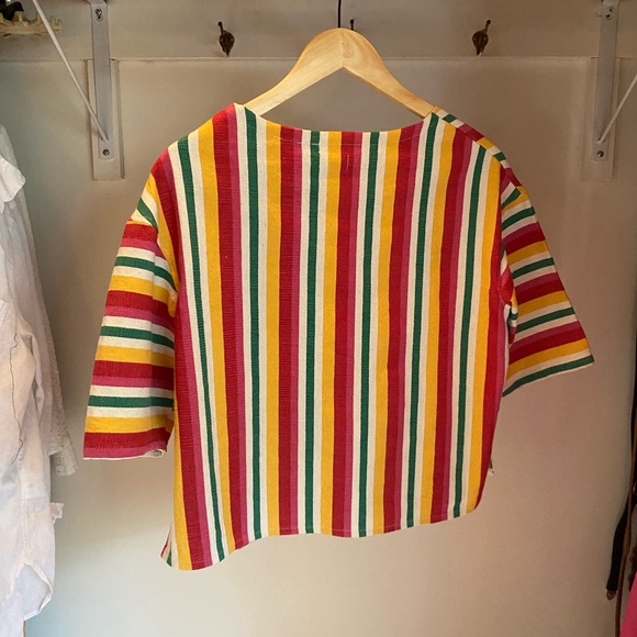 Luau atelier (indie Mexican designer) striped heavy weight cotton tee. - Picture 2 of 3